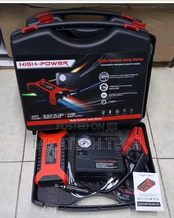 High Power Car Jump Starter With Tyre Inflator