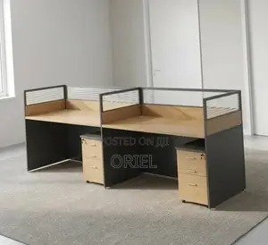 Office Workstation : 2-Person Straight Shared Office Workstation