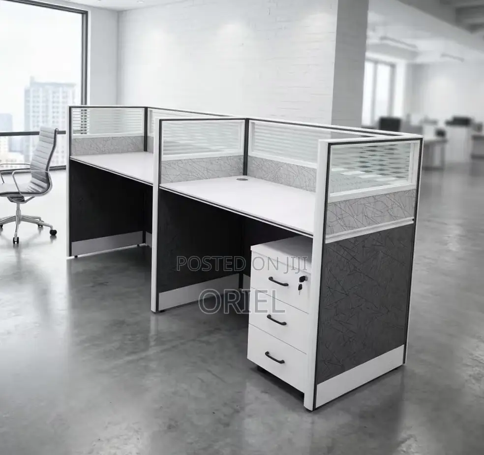 Office Workstation : 2-Person Straight Shared Office Workstation