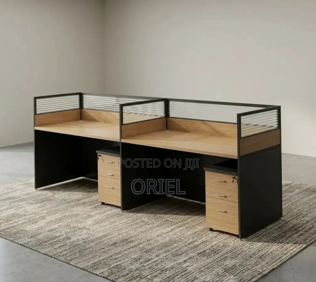 Office Workstation : 2-Person Straight Shared Office Workstation