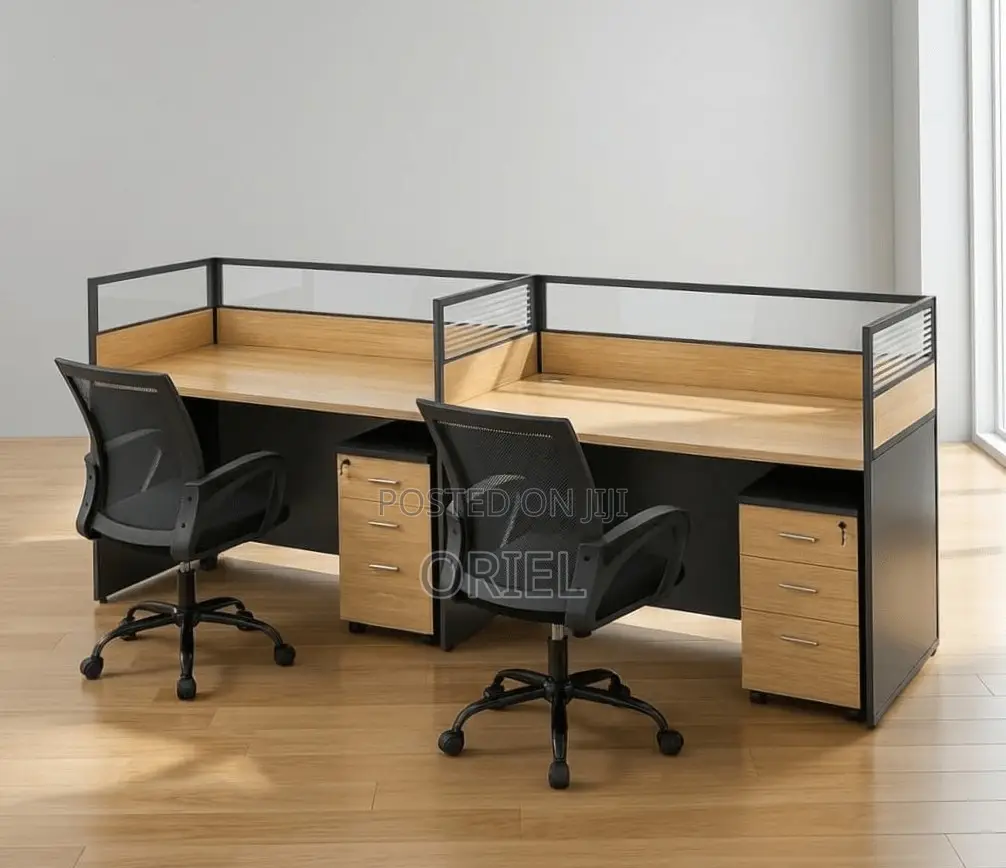 Office Workstation : 2-Person Straight Shared Office Workstation