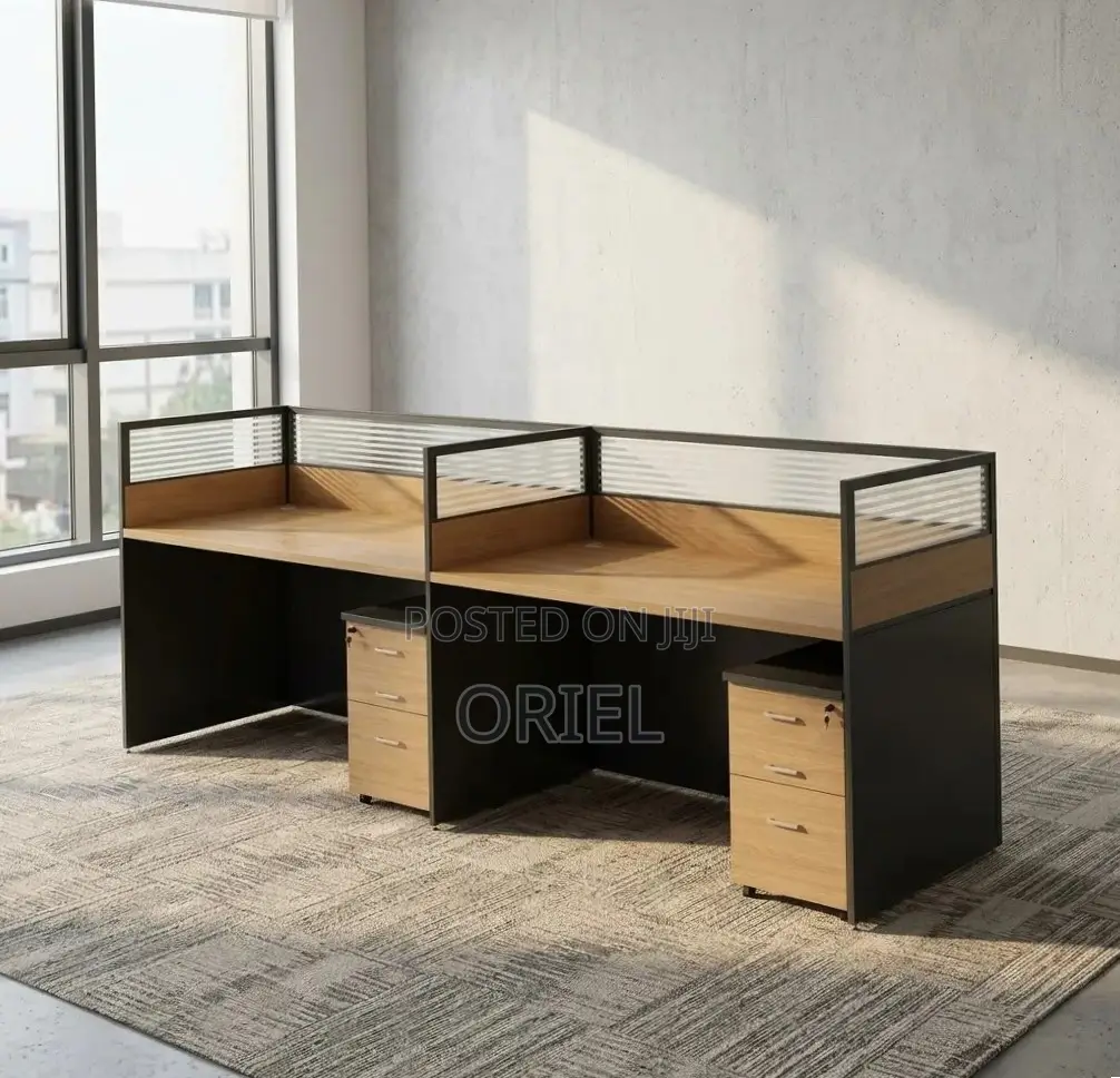 Office Workstation : 2-Person Straight Shared Office Workstation