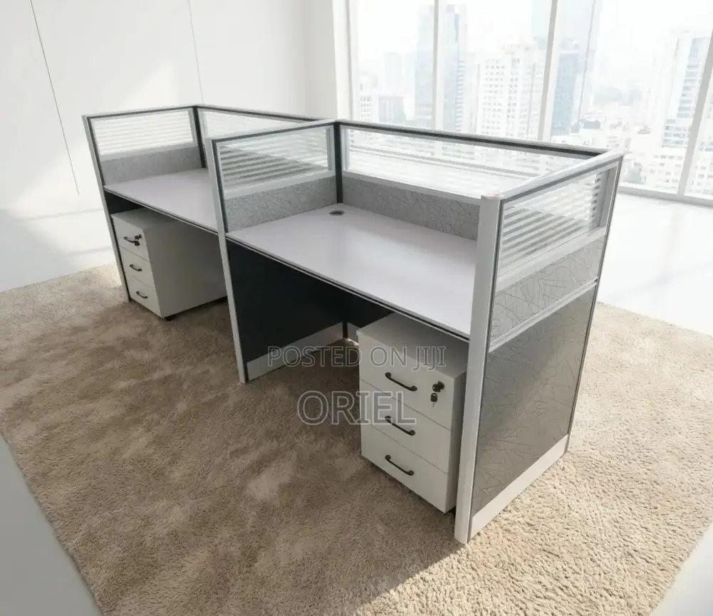 Office Workstation : 2-Person Straight Shared Office Workstation