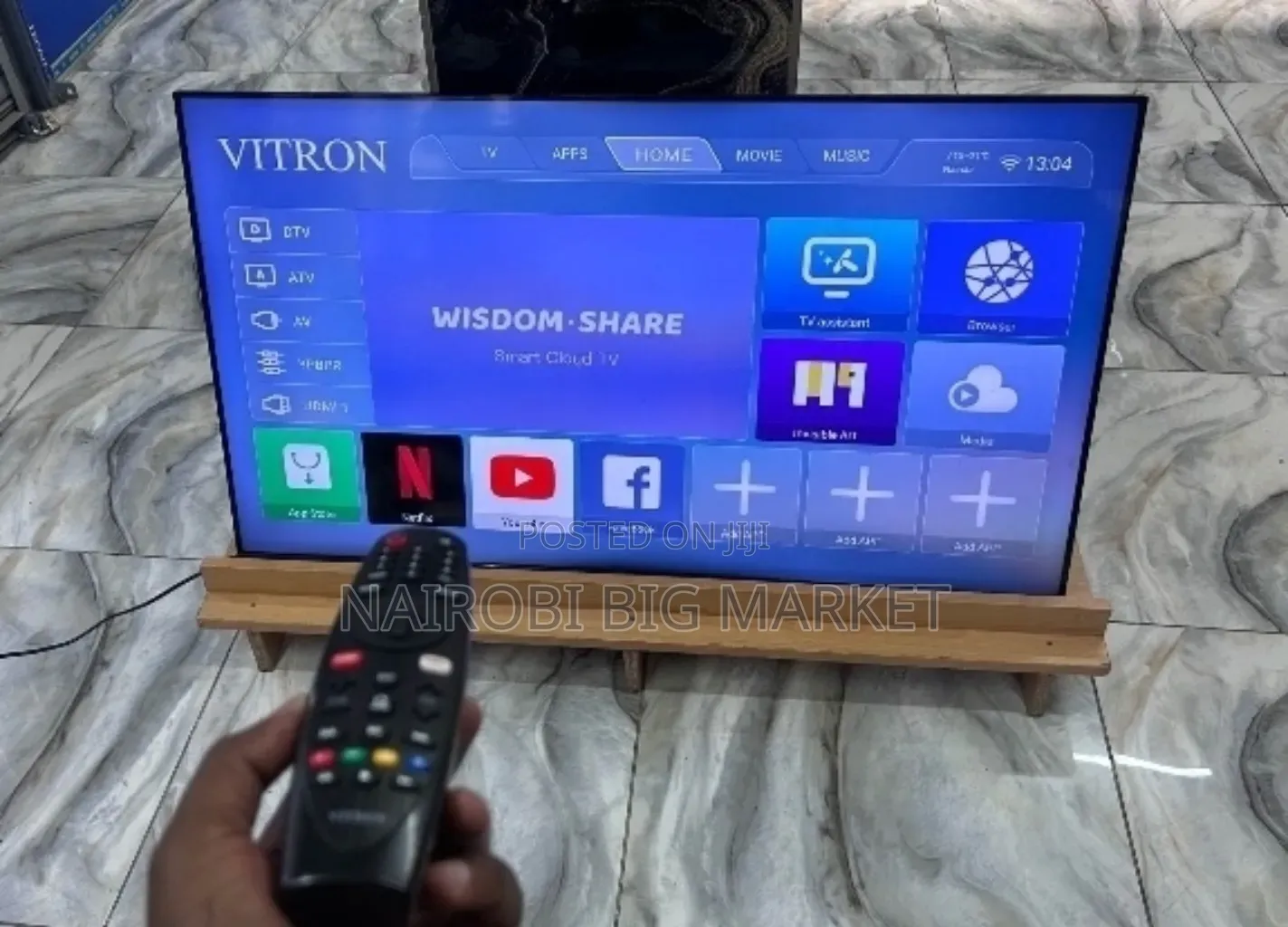 Frameless 50 Inch Vitron TV With Remote Control