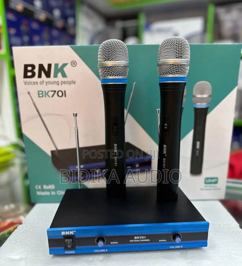 BNK BK701 VHF Dual Handheld Wireless Microphone System
