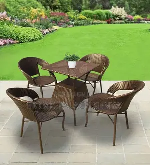 Outdoor Set; Elegant Rattan Patio Dining Set for Modern Outdoor Spaces