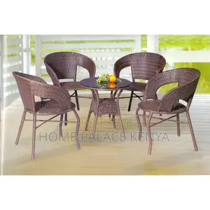 Outdoor Set; Elegant Rattan Patio Dining Set for Modern Outdoor Spaces