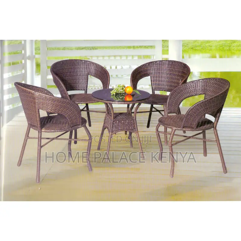 Outdoor Set; Elegant Rattan Patio Dining Set for Modern Outdoor Spaces