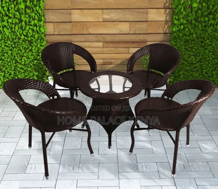 Outdoor Set; Elegant Rattan Patio Dining Set for Modern Outdoor Spaces