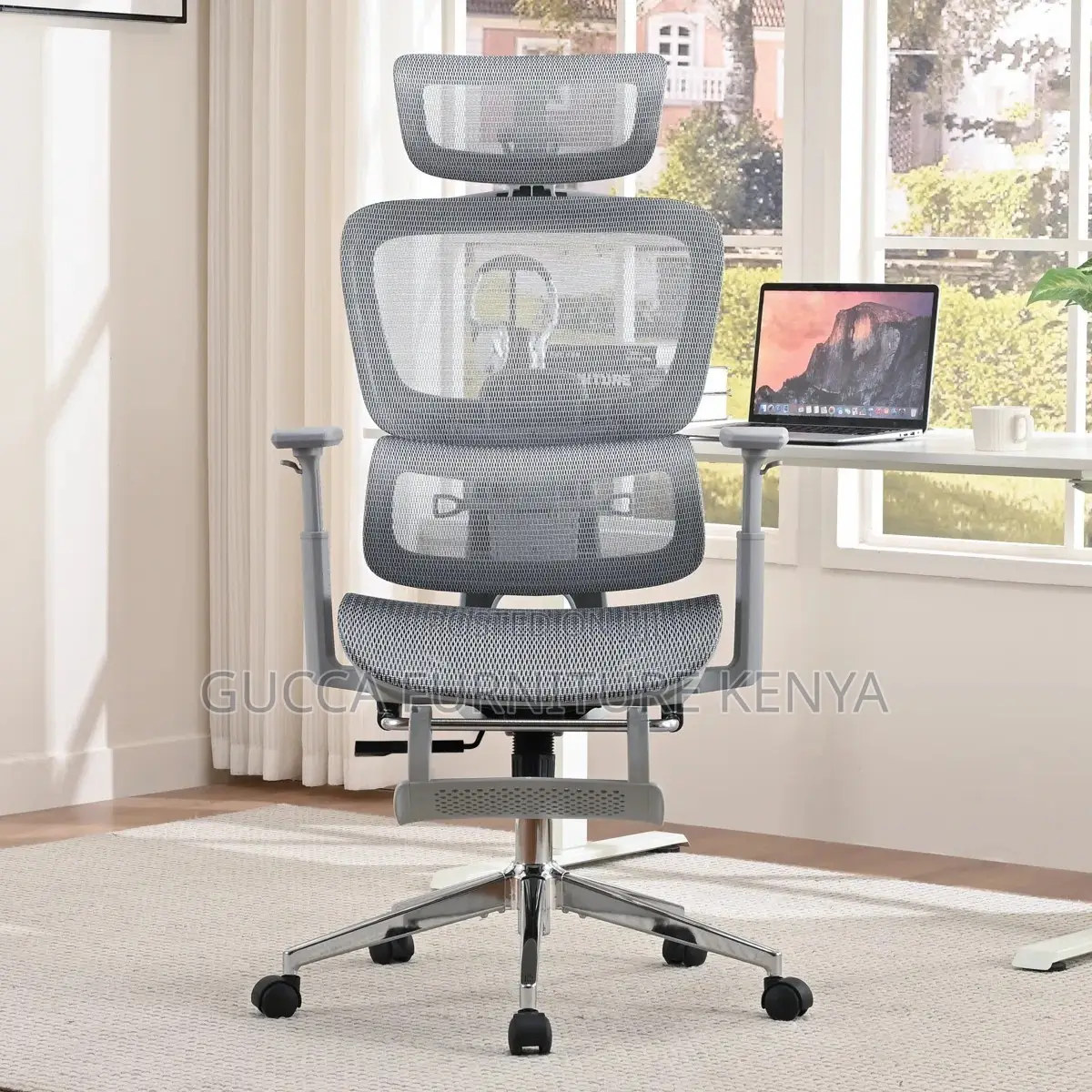 High Back Study Room Chair With Footrest