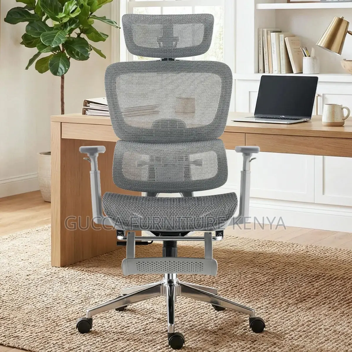 High Back Study Room Chair With Footrest