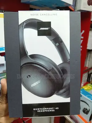 Bose QuietComfort 45 Noise-Cancelling Wireless Headphones in Black.