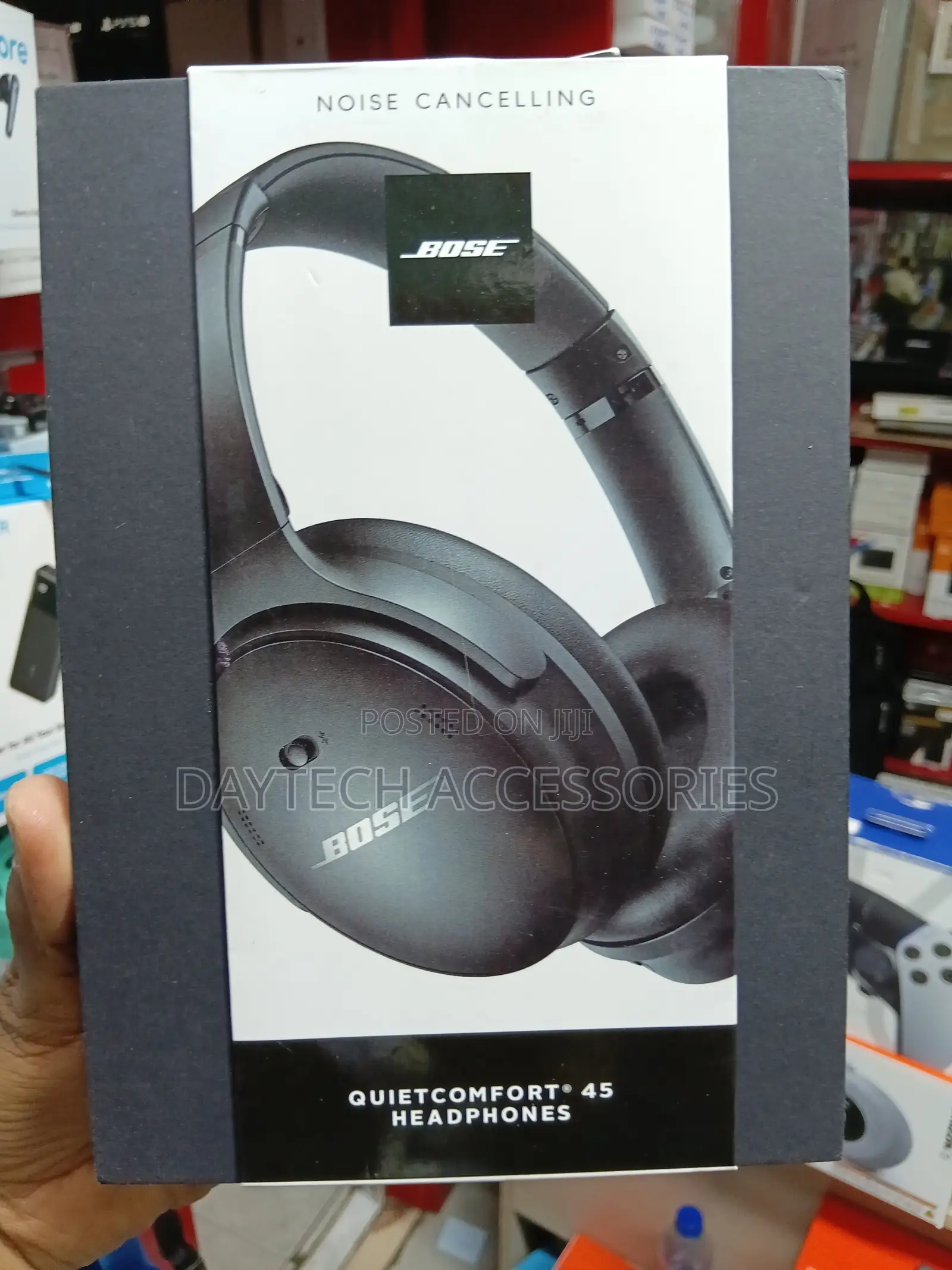 Bose QuietComfort 45 Noise-Cancelling Wireless Headphones in Black.