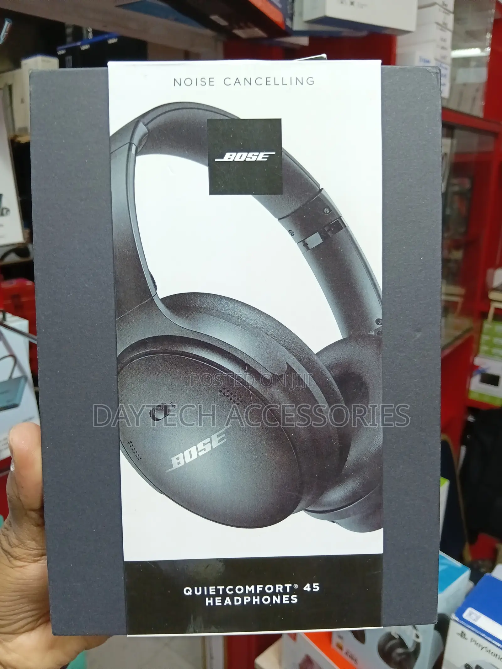 Bose QuietComfort 45 Noise-Cancelling Wireless Headphones in Black.