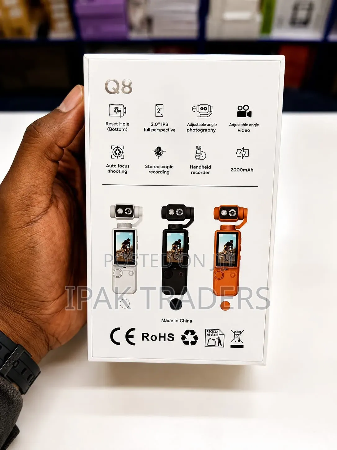 AirTab Q8 Handheld Pocket Action Camera