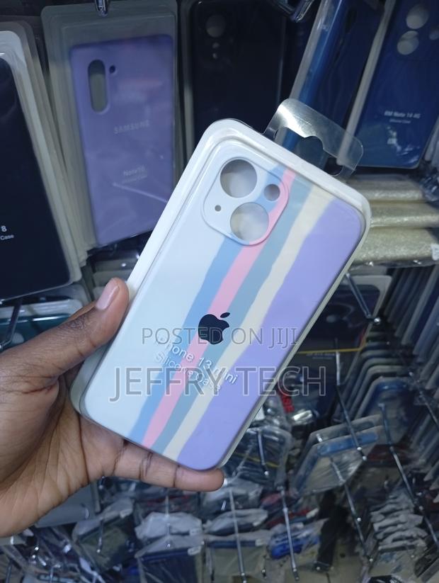 Rainbow Liquid Silicone Case for the Apple iPhone 13 Mini - thumbnail 2