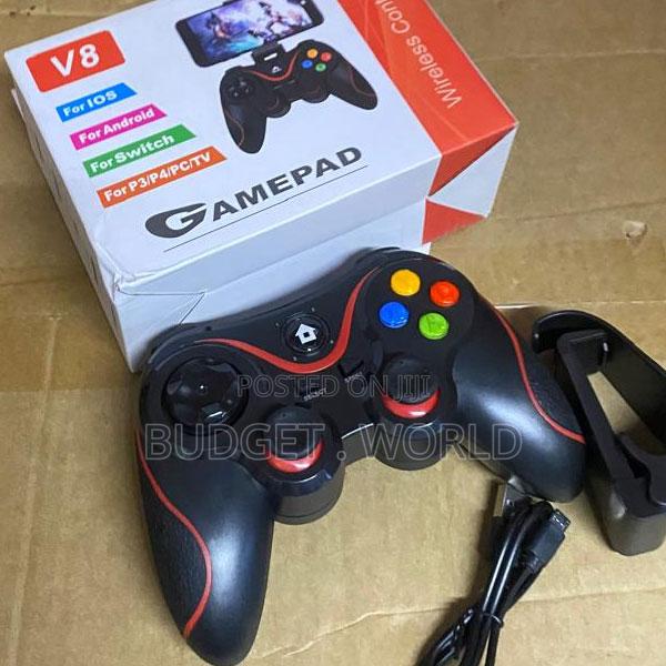 V8 Bluetooth Game Controller With Ergonomic Grip for Android PC