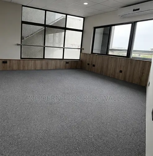 NA02 Grey 50cmx50cm Carpet Floor Tiles+ PVC Backing