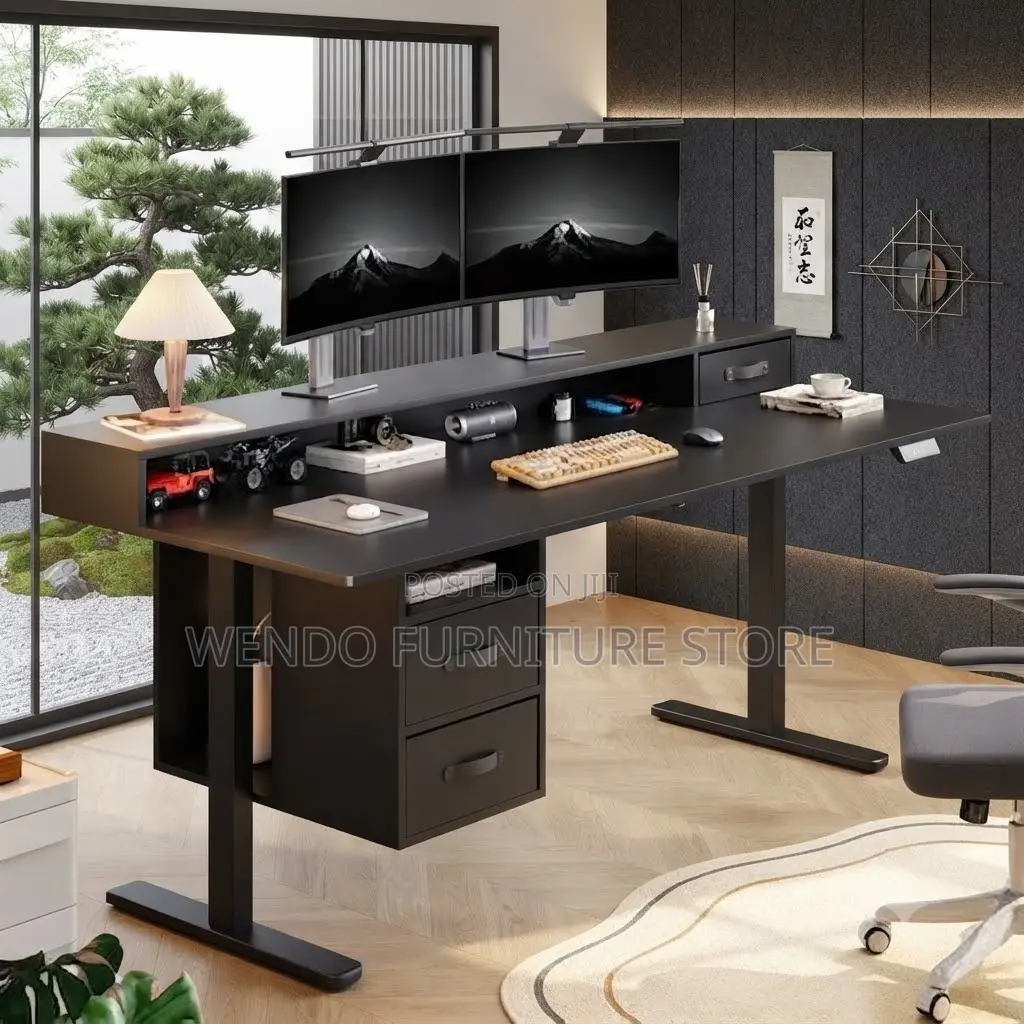Office Desk; 180cm Adjustable Electric Ergonomic Fine Desk