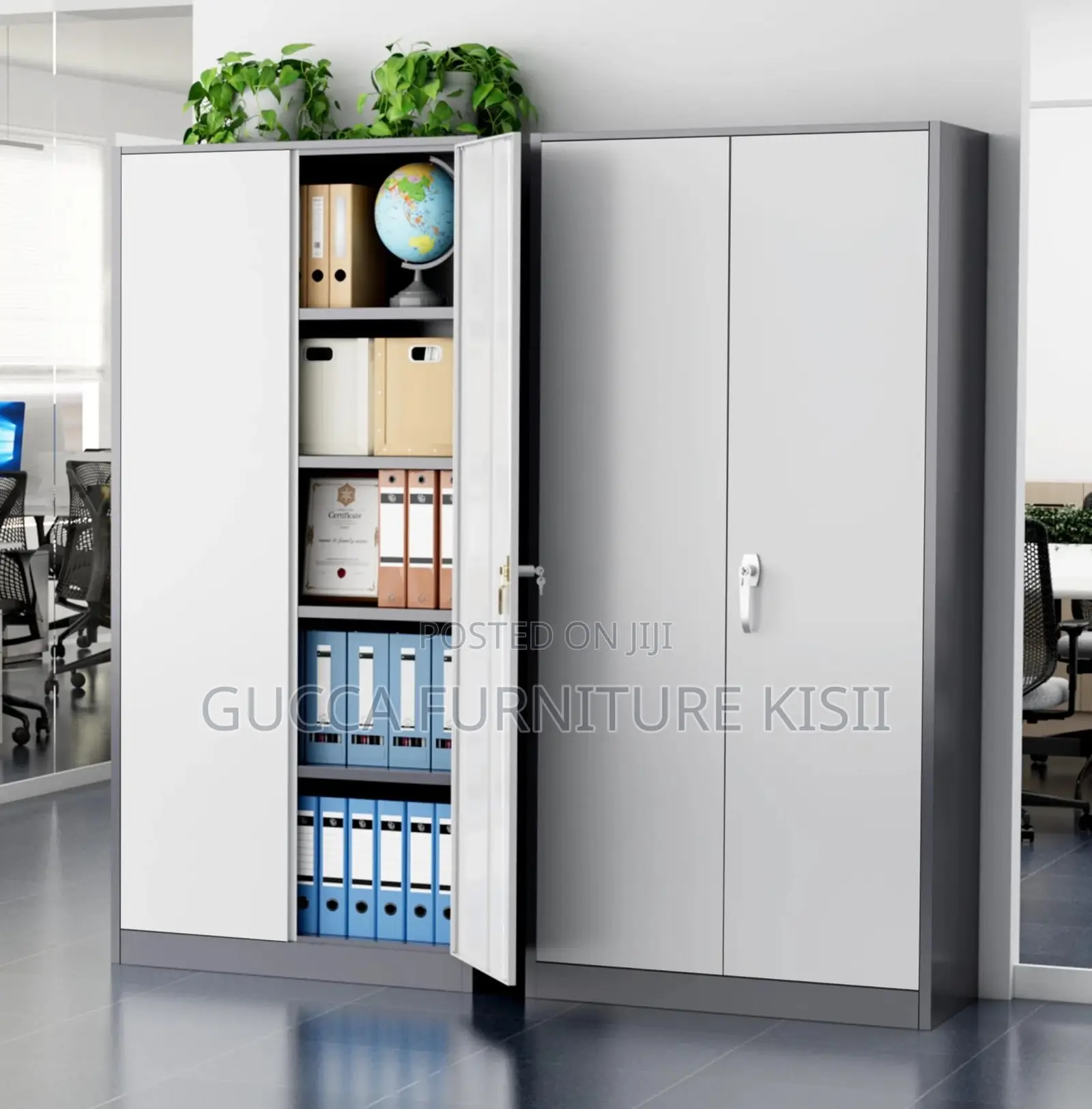 Office Cabinet; Premium 2-Door Steel Office Cabinet