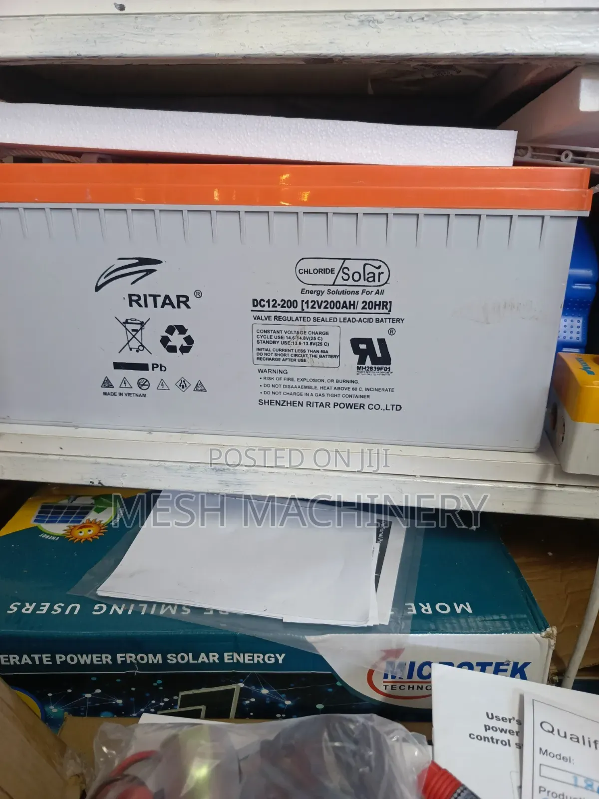 Ritar 12V 200ah (20Hrs) Solar Battery