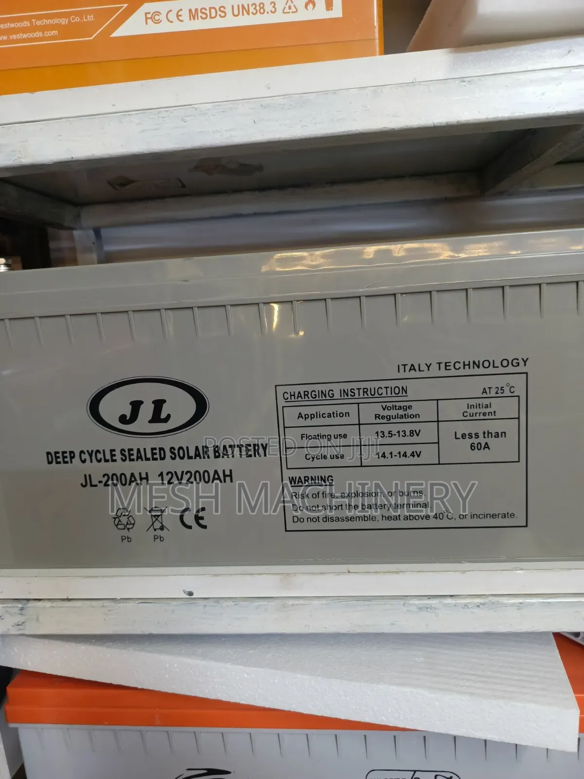 JL-200ah 12V200ah Deep Cycle Solar Battery