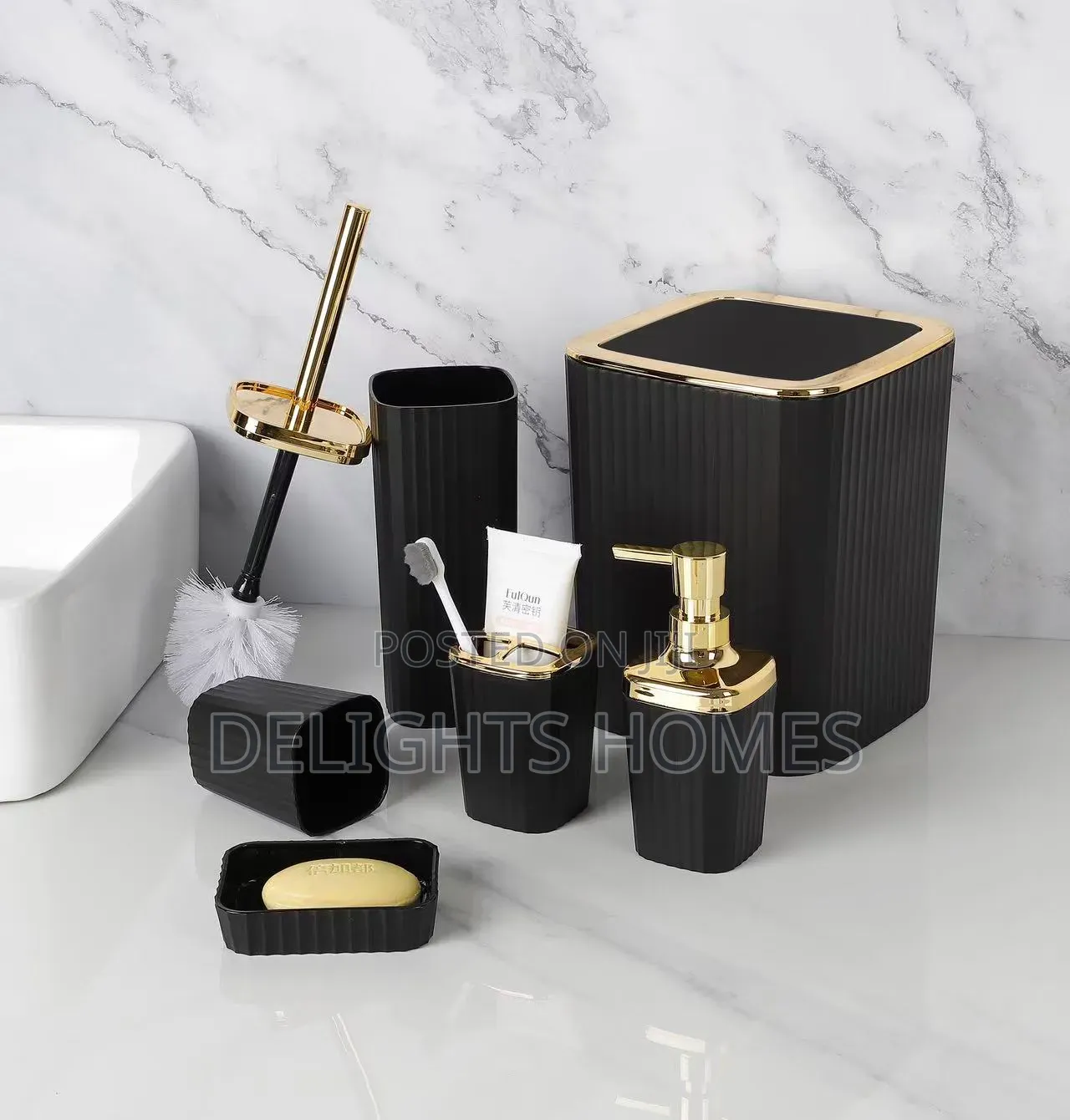 6 in Luxury Bathroom Accessories Set -Tett