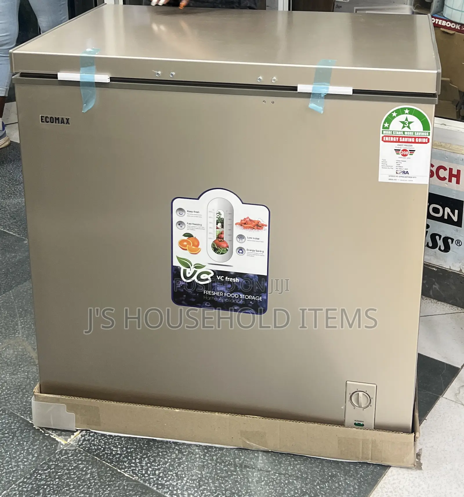 Ecomax 219liters Chest Freezer With Free Fridge Guard