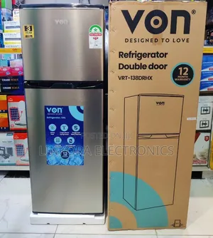 Von 138Litres Double Door Fridge