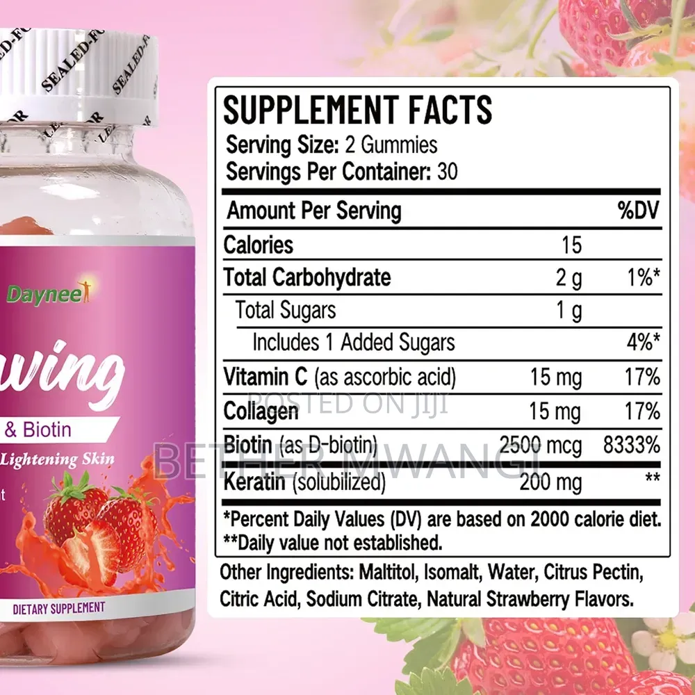 Skin Glowing Gummies, With Keratin Biotion in Kenya