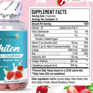 Skin Whiten Gummies With Collagen L-Glutathione in Kenya