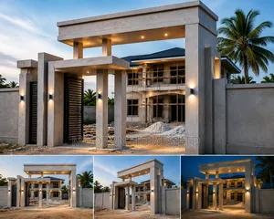 Modern Gate Entrance Construction, Quality Finishing Custom Design