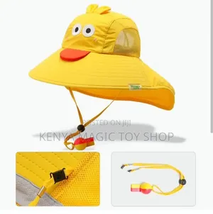 Kids Yellow Duck Wide Brim Sun Hat