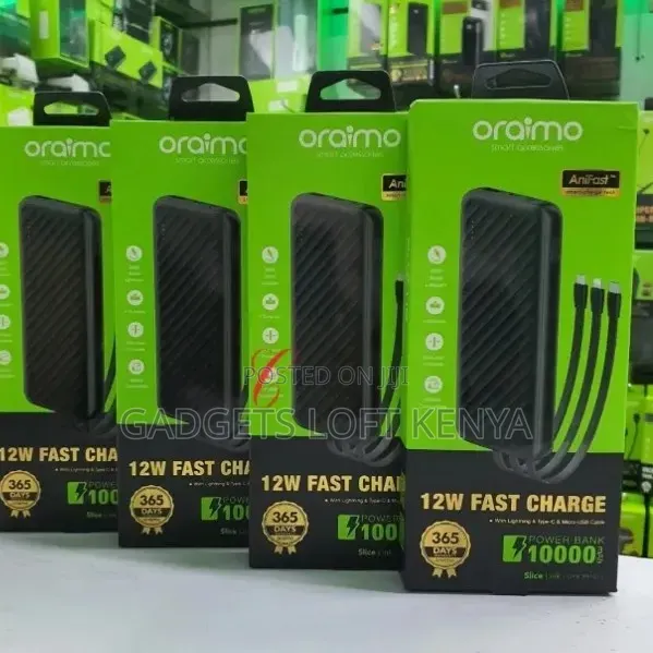 Oraimo Slice Link OPB-P5101 10,000mAh Power Bank Wit Cables