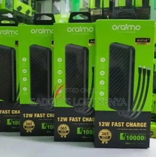 Oraimo Slice Link OPB-P5101 10,000mAh Power Bank Wit Cables