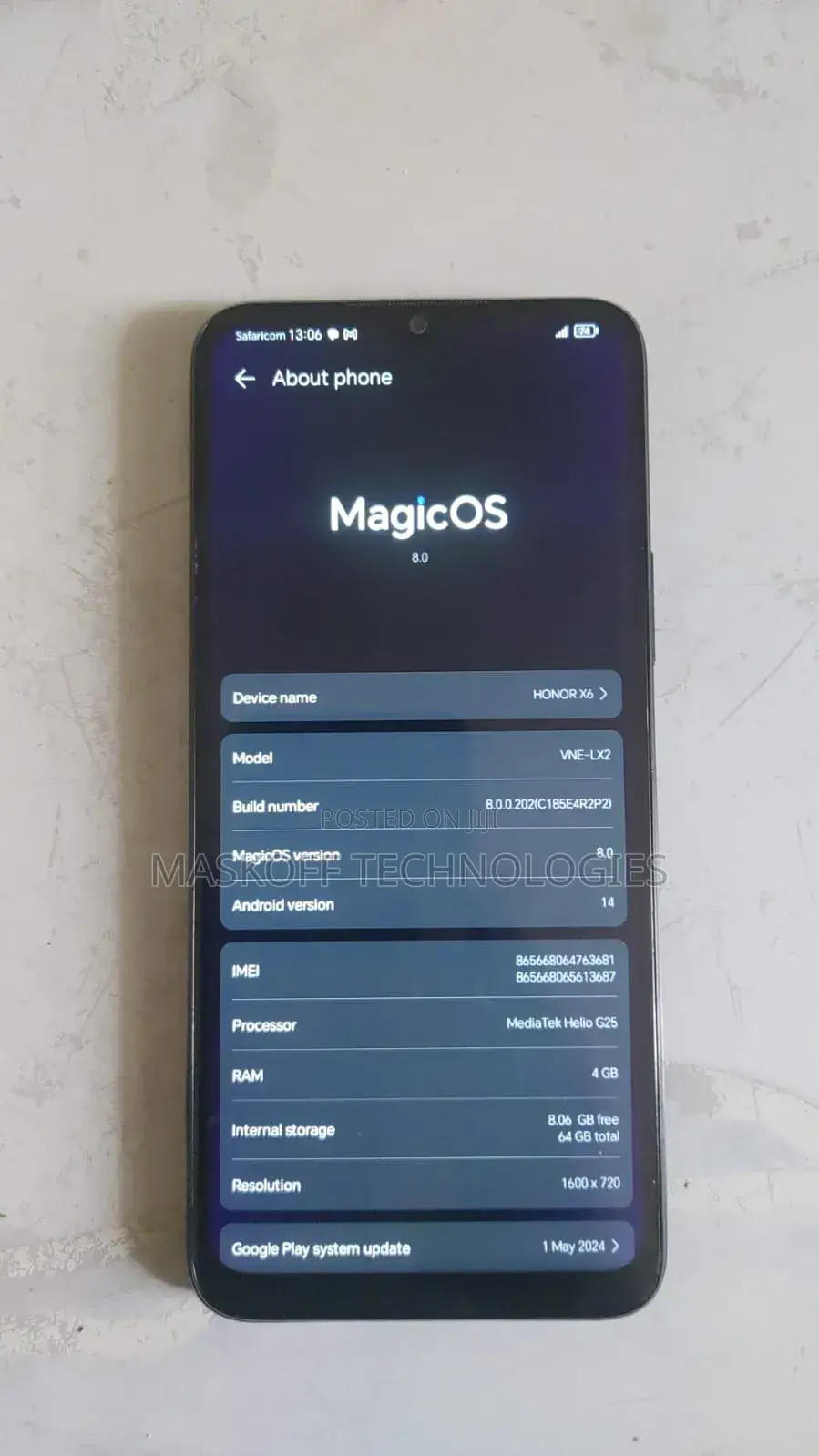 Honor X6 64 GB Black