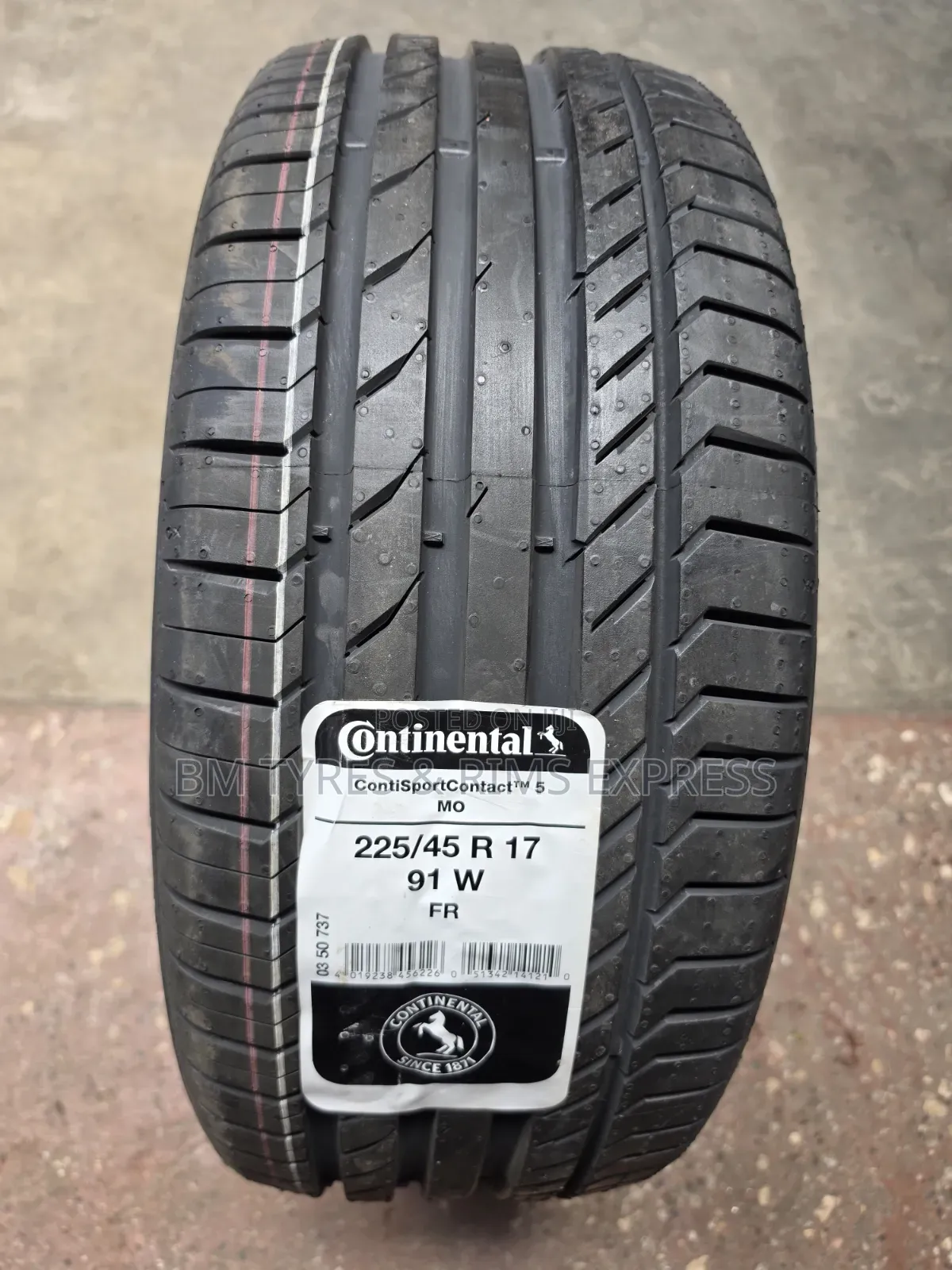 225 /45 R17 Continental TYRES.