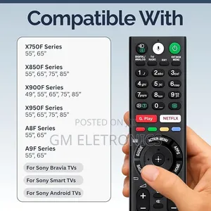 Sony Voice Remote Control for Google TV Models X900F, X850F, X950F,A8F
