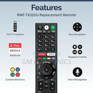 Sony Voice Remote Control for Google TV Models X900F, X850F, X950F,A8F