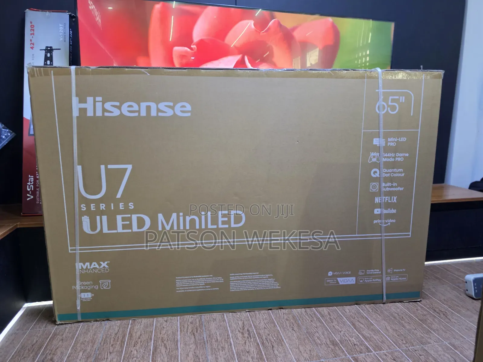 Hisense 65U7N 65 Inch Mini-Led ULED TV Smart 144Hz Quantum Dot