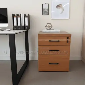 Office Cabinet; 3 Drawer Wooden Mobile Storage Cabinet