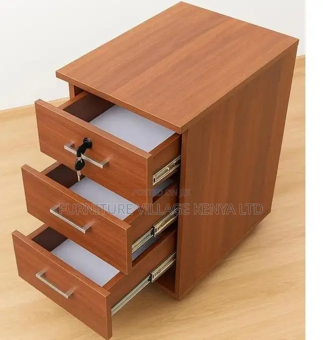 Office Cabinet; 3 Drawer Wooden Mobile Storage Cabinet
