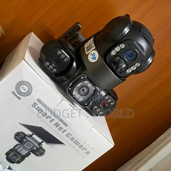 360° Full HD Triple Lens 4G Solar Surveillance Camera for Outdoor Use