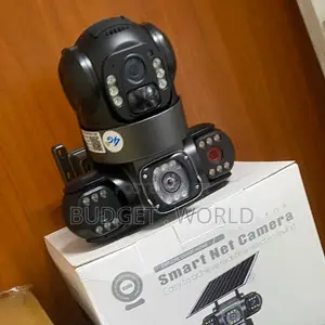Smart 4G Solar CCTV Camera With Triple Lens 360° Full HD Monitoring