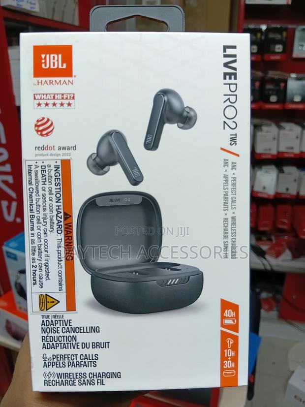 JBL Live Pro 2 True Wireless Noise Cancelling Earbuds - Black - main view