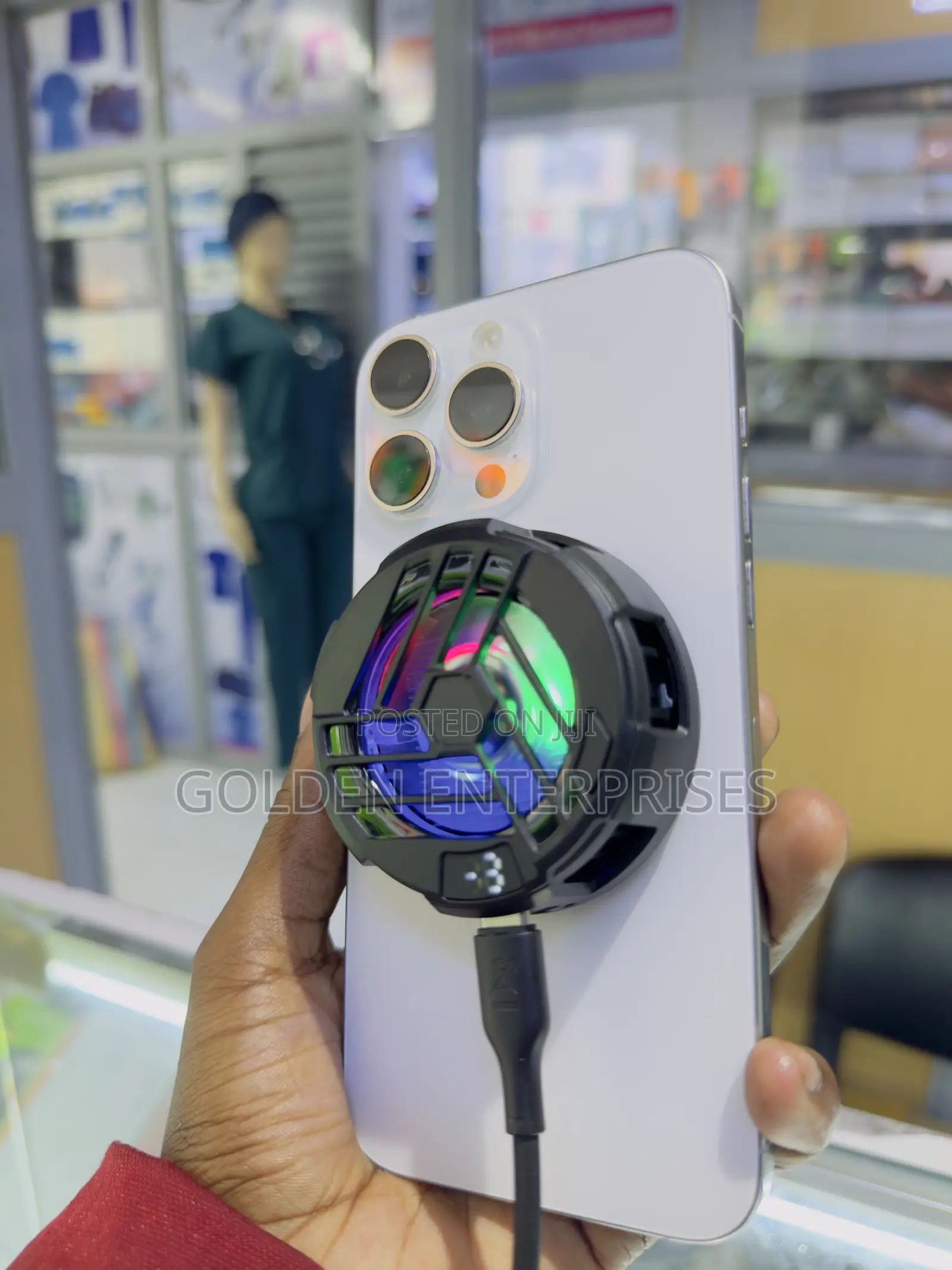 Portable RGB Phone Cooler – Keep Your Device Cool Lag-Free
