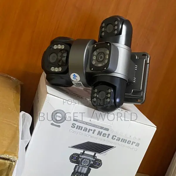 4G Wireless Solar Security Camera Triple Lens 360° Full HD Outdoor Cam