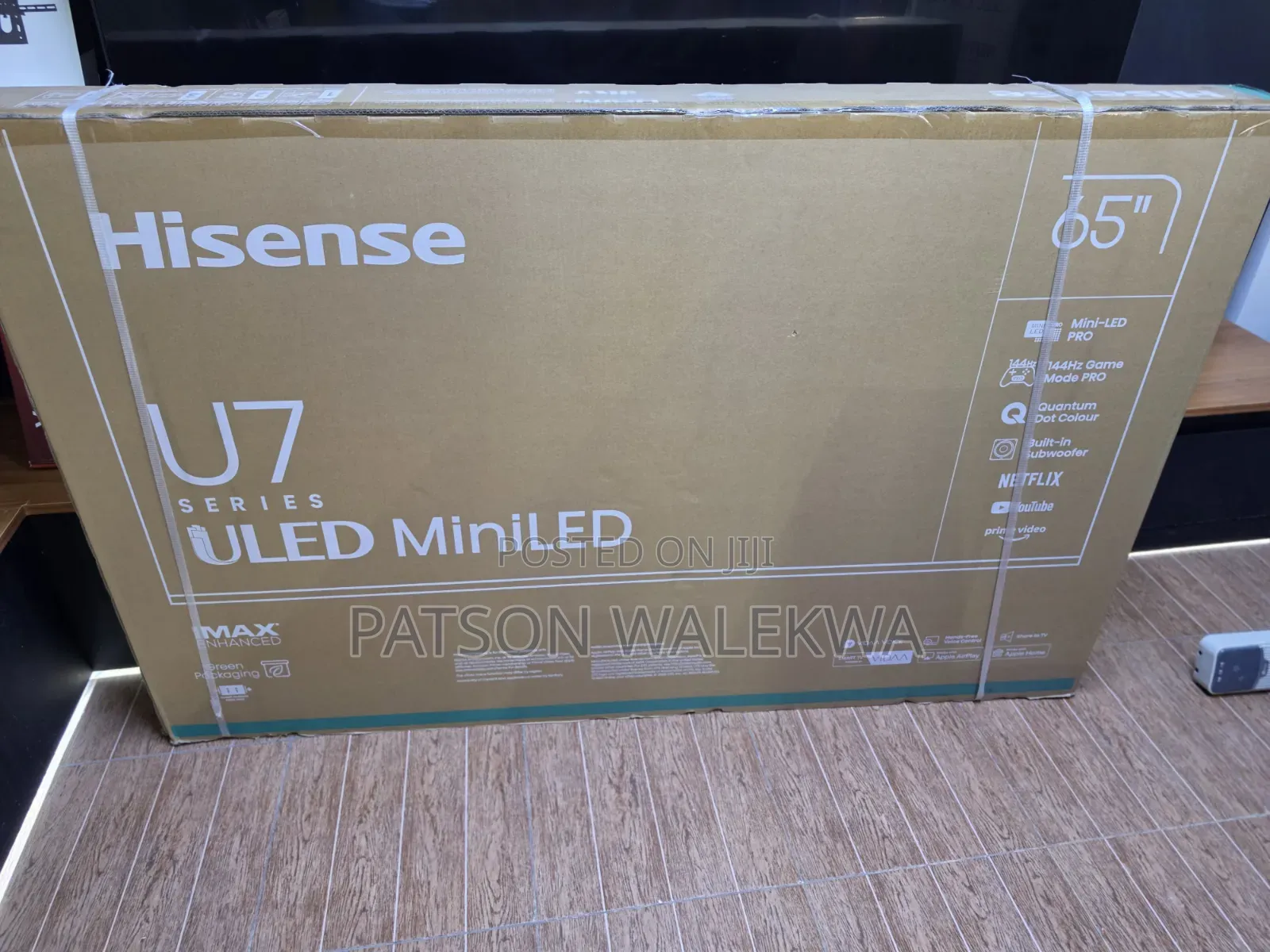 Hisense 65U7N 65 Inch Mini-Led ULED TV Smart 144Hz Quantum Dot