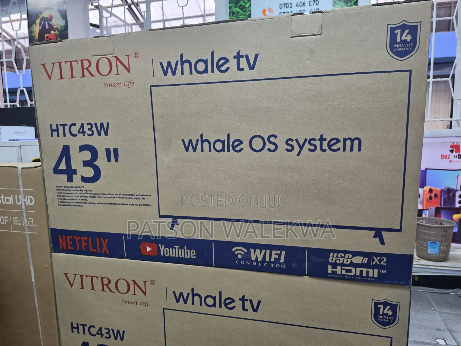 Vitron 43 Inch Whale Smart TV (HTC43W) 2026 Frameless Full HD