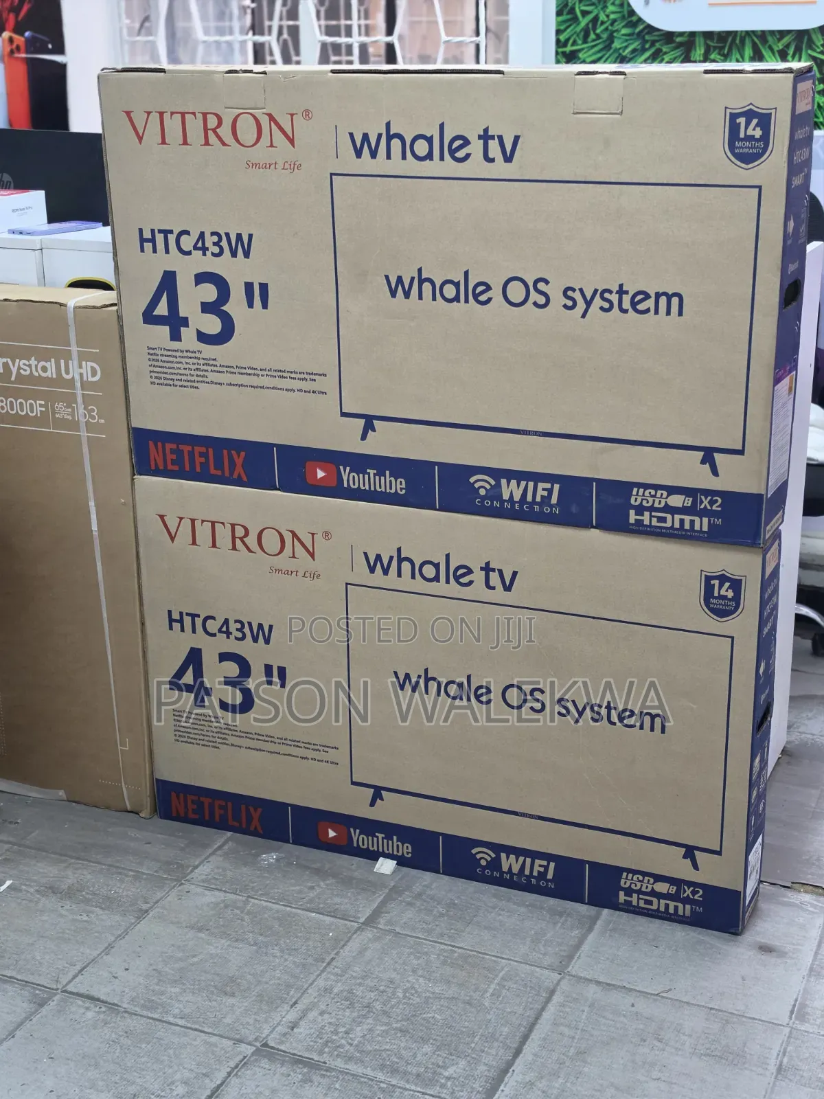 Vitron 43 Inch Whale Smart TV (HTC43W) 2026 Frameless Full HD